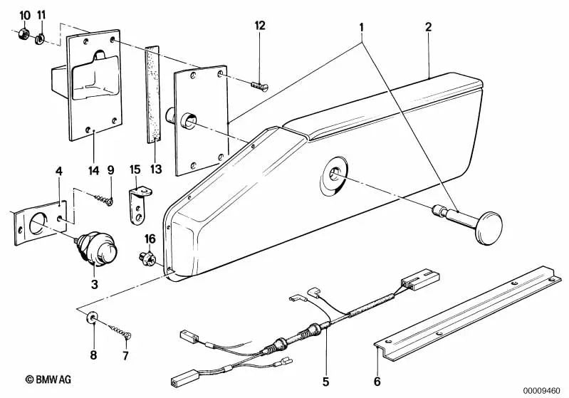 Fixing screw for BMW E21, E30, E12, E28, E34, E24, E23 (OEM 52101817063). Original BMW.