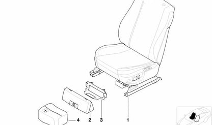 Soporte para botiquín para BMW Serie 5 E39, Serie 7 E38 (OEM 52108176555). Original BMW