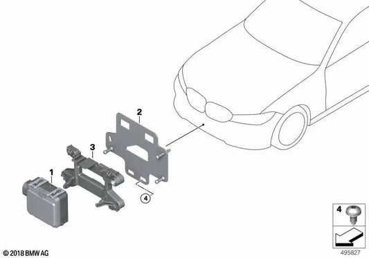 Front Radar Sensor Support for BMW 3 Series G20, G20N, G21N, G28 4 Series G22, G23, G26 (OEM 66319500094). Genuine BMW.