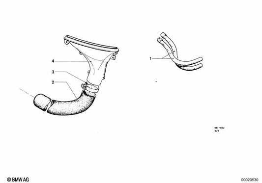 Tubo dell'acqua per BMW E46, F30 (OEM 64211351300). BMW originale