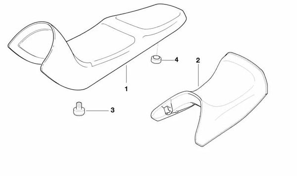 Asiento negro/gris OEM 52537723456 para BMW Motorrad F800R, K73. Asiento original de fábrica para un ajuste perfecto y máxima comodidad. Original BMW Motorrad.
