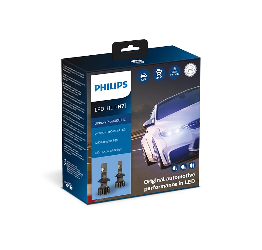 Philips Ultinon Pro9000 LED-HL [~H7]: Iluminación LED de Máximo Rendimiento para Conductores Exigentes