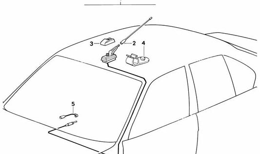 OEM radio antenna 6521386412 for BMW E30. Original BMW.