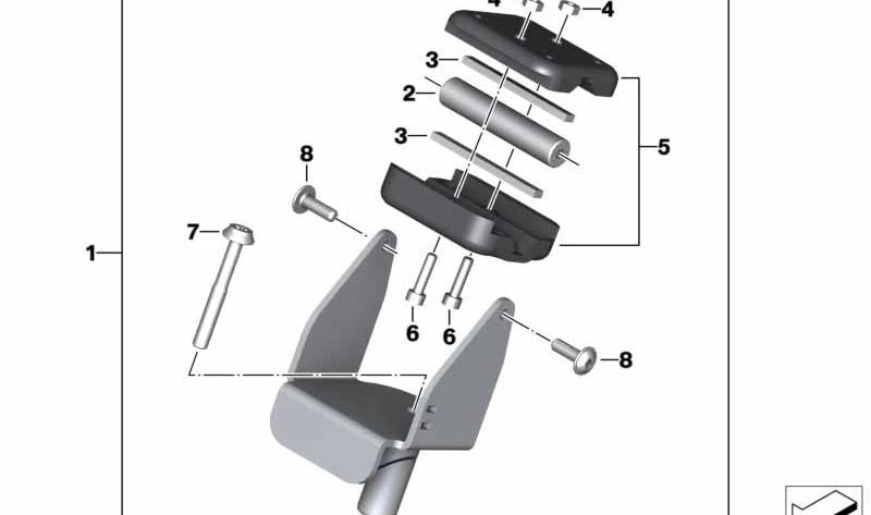Soporte navegador Garmin OEM 71607669701 para BMW Motorrad R nineT, R12, K1, 600, 2000, 3/20. Compatible con varios modelos BMW. Original BMW Motorrad.