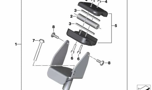 Suporte para navegador OEM Garmin 71607669701 para BMW Motorrad R Ninenet, R12, K1, 600, 2000, 3/20. Compatível com vários modelos BMW. BMW Motorrad original.