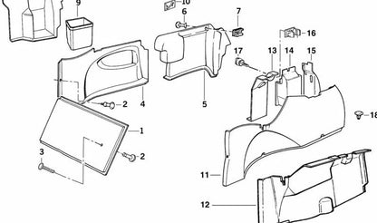 OEM storage tray 51478110968 for BMW E34. Original BMW.
