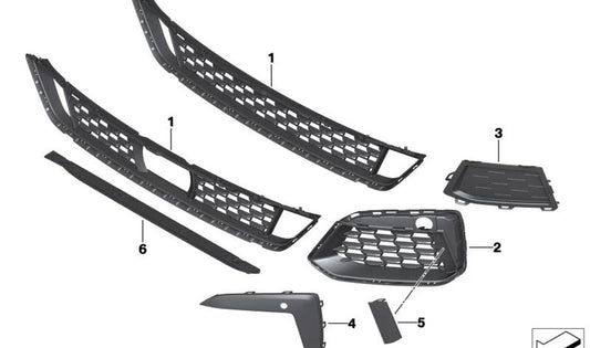 Rechts seitliches Formteilen für BMW G30N (OEM 5115A0DFB2). Original BMW