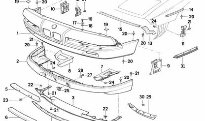 Abrazadera para BMW Serie 8 E31 (OEM 51118108168). Original BMW