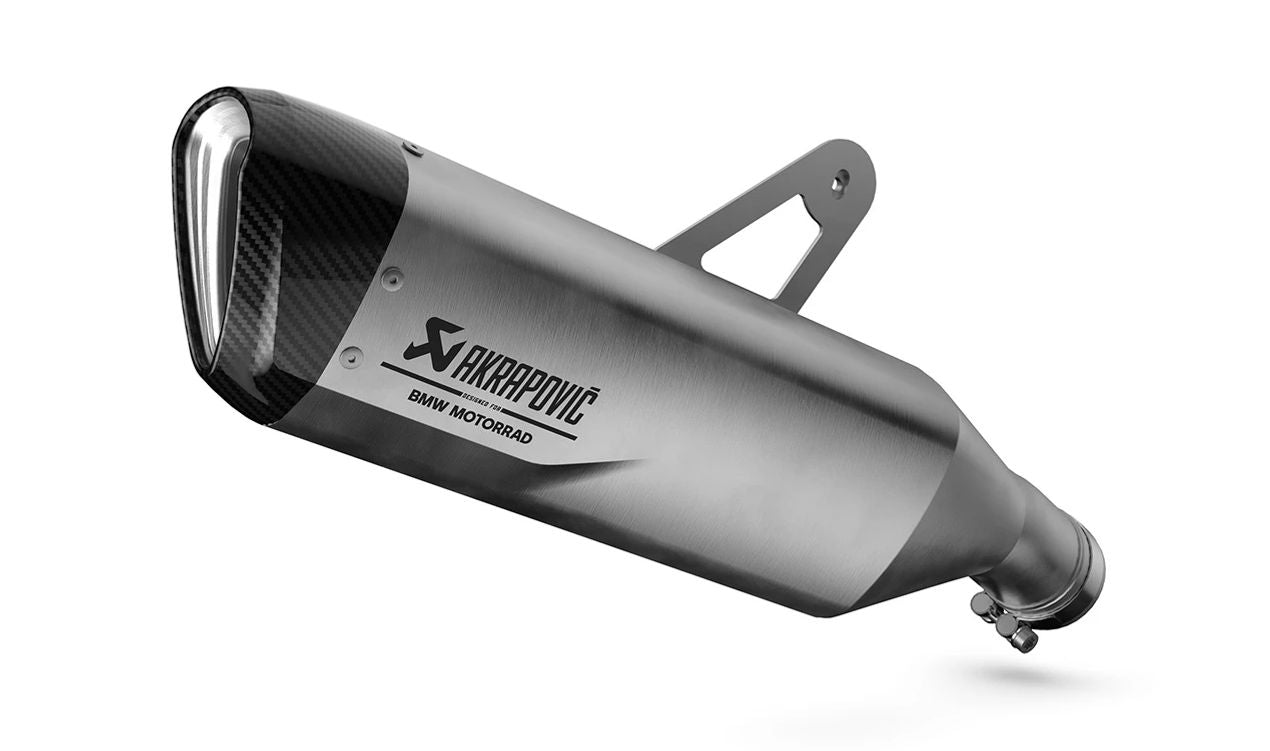 Silencioso trasero deportivo AKRAPOVIC OEM 77115A791B9 para motos BMW S 1000 XR (K69) desde 12/2018 hasta 03/2025. Original BMW Motorrad.