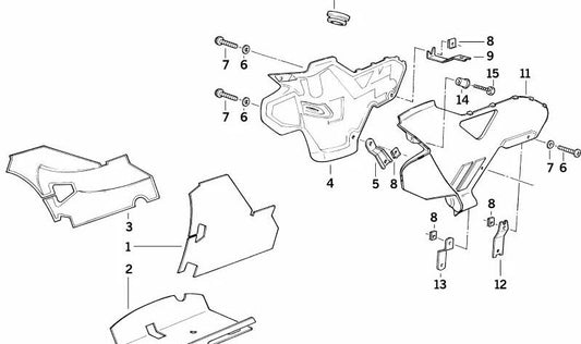 Forro de amortecedor OEM 46632309328 para BMW Motorrad K1, K100RS. Originais BMW Motorrad.
