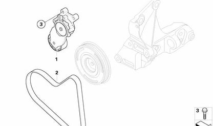Correa poly-v OEM 11287798112 para MINI Cooper D R55, R56, MINI One D R56. Original MINI.