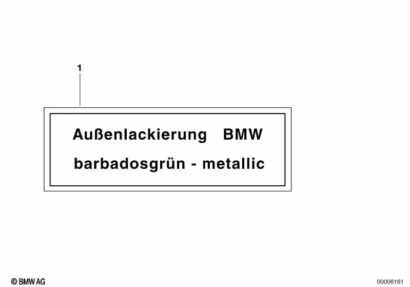 Affiche d'avertissement pour BMW E30, E36, E34, E32, E31 (OEM 712124904). BMW d'origine.