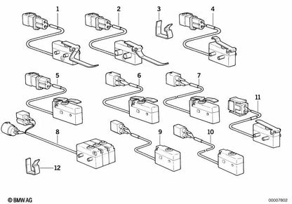 Mikroswitch de apertura de puerta para BMW E31 (OEM 61311383199). Original BMW