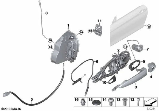 Haste de ativação direita para BMW Série 4 F36, F36N (OEM 51217309720). BMW originais.
