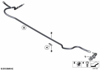 Boquilla de alta presión izquierda para BMW F07, F10, F11, F18 (OEM 61677377667). Original BMW