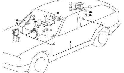 Control de balance de altavoces con conector redondo OEM 65121379048 para BMW E30, E28, E34, E24, E32. Original BMW.