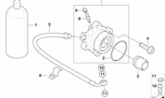 Pieza de presión OEM 21527680648 para motos BMW K1200S, K1200R. Original BMW Motorrad.