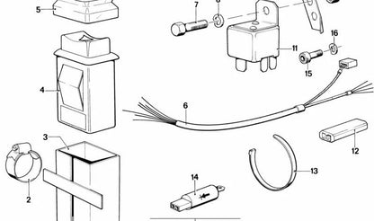 OEM 61121243071 emergency light wiring for BMW R50, R60, R75, R90, R100. Original BMW.