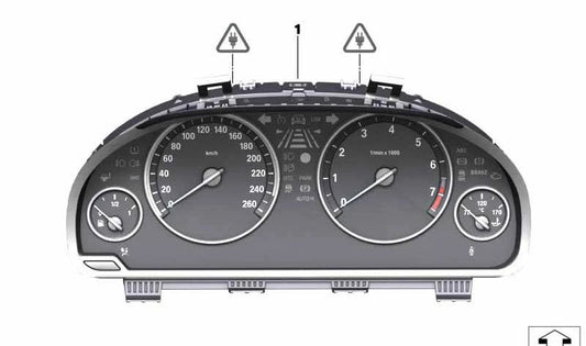 Cuadro de instrumentos velocímetro (MPH) OEM 62106993490 para BMW F10, F25 y F15. Recambio original BMW.