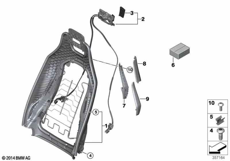 Left unlocking handle for BMW I01, I01N, I12, I12N (OEM 52107393685). Original BMW