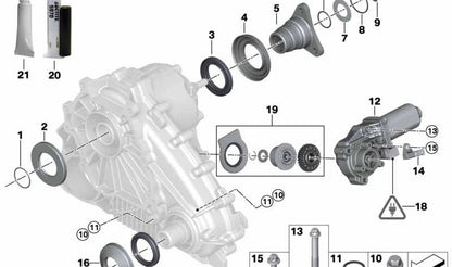 Brida de salida OEM 27107539195 para BMW E53, E70, E71, E72. Original BMW.