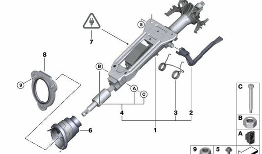 Genuine OEM Adjustment Lever 32306767203 for BMW E81, E82, E87, E88, E90, E91, E92, E93, E84, E70, E71, E89. Genuine BMW.