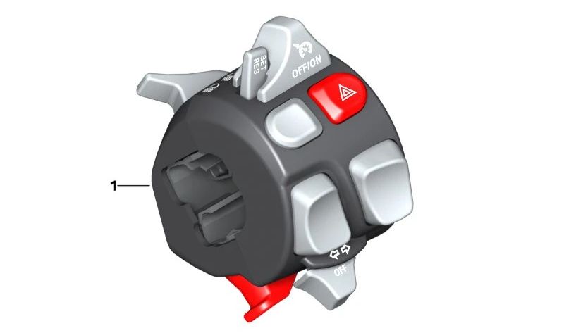 Interruptor combinado izquierdo OEM 61318546217 para BMW Motorrad K 1600 GT (KK48) y K 1600 GTL (KK48). Compatible con modelos fabricados entre 2010 y 2016. Original BMW Motorrad.