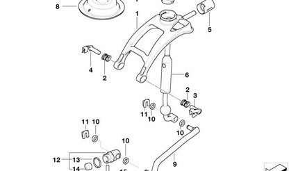 Palanca de cambios OEM 25113411923 para BMW E83 y E83N. Original BMW.