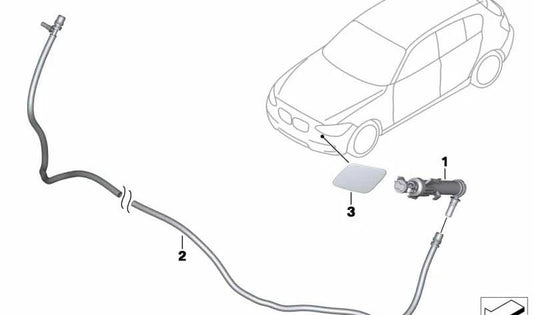 Lavafaros system tube OEM 61677241689 for BMW F20, F21. Original BMW.