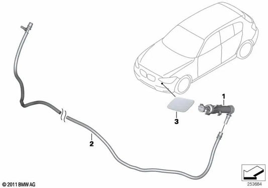 Bico telescópico direito para BMW F20N, F21N (OEM 61677430898). BMW original