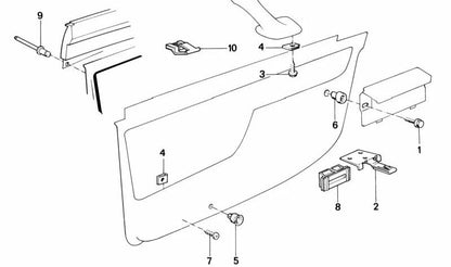 Clip de sujeción OEM 51411949498 para BMW Serie 7 E32 (todos los modelos). Pieza original BMW. Ideal para fijación de piezas interiores como la puerta.