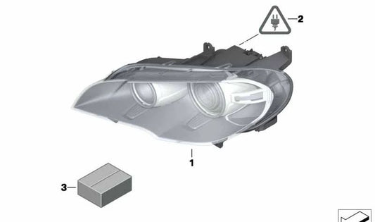 ANTERIORE LASTER BI-XENON OEM 63117240789 per BMW X5 E70. BMW originale.