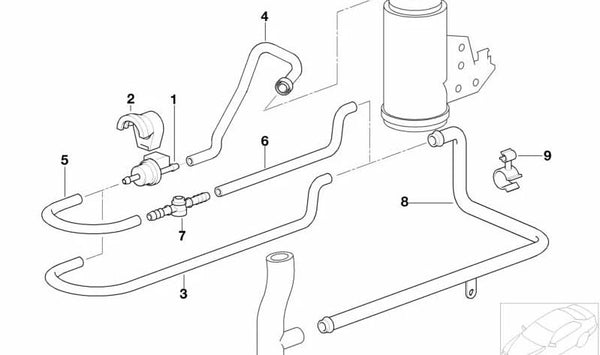Manguito de admisión OEM 13901405161 para BMW E36. Original BMW.