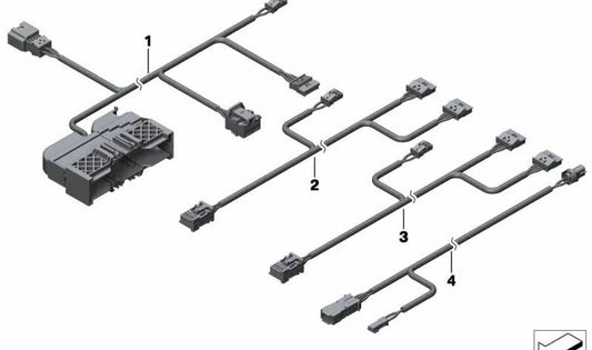 Cableado eléctrico OEM 61129316694 para BMW X3 (F25) y X4 (F26). Pieza original BMW. Ideal para sustituir parte del cable de los asientos. Compatible solo con estos modelos.