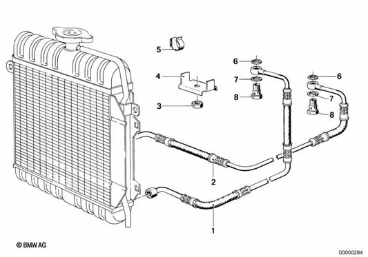 Tubo de retorno para BMW 3 E21 Series (OEM 17221150973). BMW original