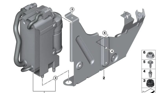 Air conditioning condenser with dryer for BMW G87, G80, G81, G82, G83 (OEM 64508088925). Original BMW