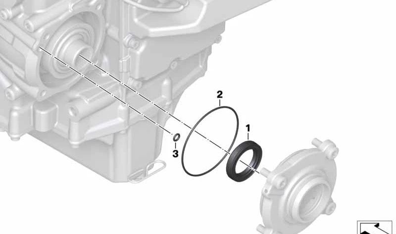 Paraolio OEM 23007721452 per moto BMW K1600 GT, K1600 GTL, K1600 Bagger. BMW Motorrad originale.
