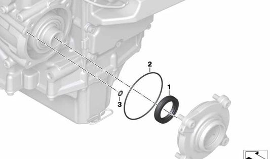 Paraolio OEM 23007721452 per moto BMW K1600 GT, K1600 GTL, K1600 Bagger. BMW Motorrad originale.