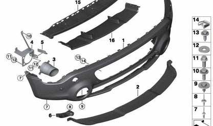 Moldura de escape derecha JCW OEM 51129813170 para MINI Countryman R60, Paceman R61. Original MINI.