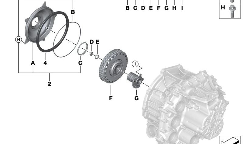 Double embrayage pour la série BMW 1 F70, série 2 U06, x1 U11 U12, x2 U10, Mini F65 F66 U25 (OEM 28005A4A136). BMW d'origine