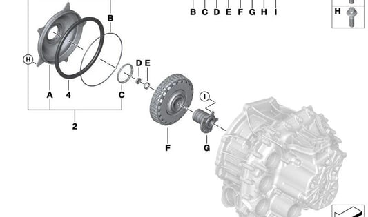 OEM de embreagem dupla 28005A43602 para BMW F87 M2, F80 M3, F82/F83 M4. BMW original.