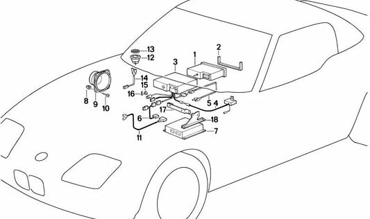 OEM LEFT SUPPORT 65122297059 for BMW Z1. Original BMW.