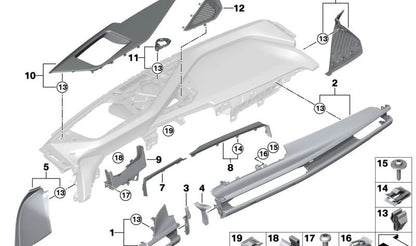 Tornillo autorroscante OEM 07149129752 para BMW F90, G30, G31, G38, G60, G61, G68, G90, G32, G11, G12, G70, F91, F92, F93, G14, G15, G16, G05, G18, F95, G06, F96, G07, G29. Original BMW.