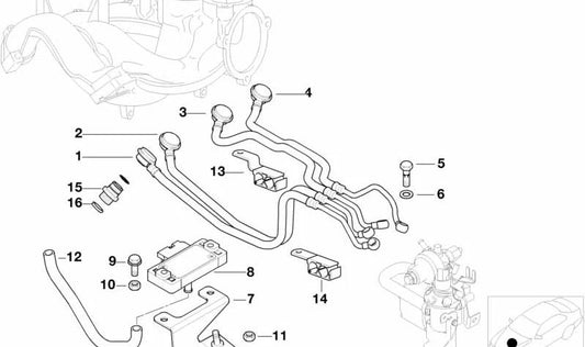 Sleette d'air OEM 13821432211 pour BMW E34, E36. BMW d'origine