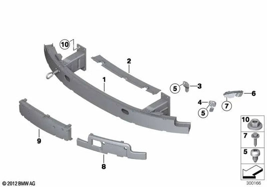 Amortecedor dianteiro direito para BMW E63N, E64N (OEM 51117185492). BMW original
