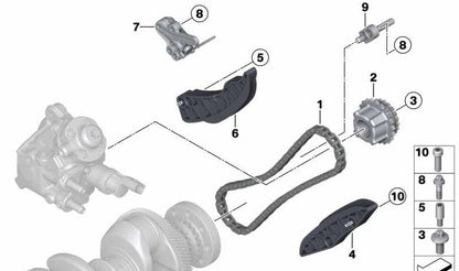 CHAIN ​​GUIDE OEM DISTRIBUTION 13528515671 FOR BMW F20, F21, F45, F46, E90, E91, E92, E93, F30, F31, F34, G20, G21, F32, F33, F36, F07, F10, F11, G30, G31, F06, F12, F13, F13, G32, G32, F02, G11, G12, G14, G15, G16, F48, F25, G01, F26, G02, E70, F15,