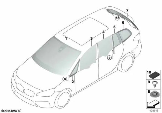Crystal a sinistra fisso per la serie BMW 2 F46, F46N (OEM 5137397363). BMW originale.