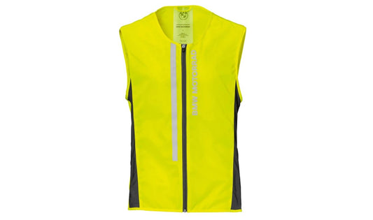 Chaleco HighViz amarillo neón talla M OEM 76427109637 para BMW. Original BMW Motorrad.