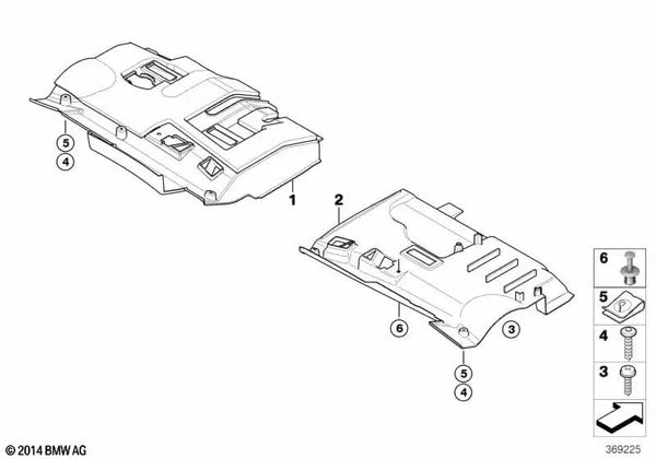 Revestimiento inferior OEM 51457025640 para BMW Z4 E85, E86. Original BMW.