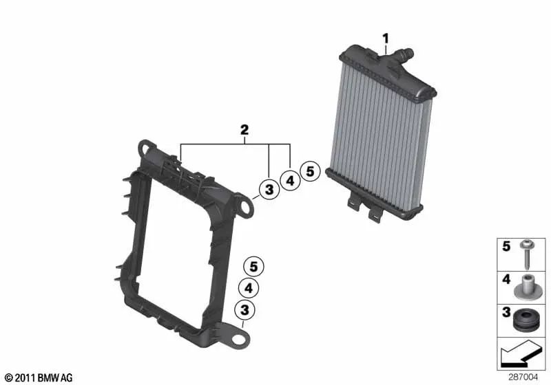 Kältemittel Kühler für BMW F20N, F21N, F22, F87, F30N, F34N, F32, F36 (OEM 17118625447). Original BMW